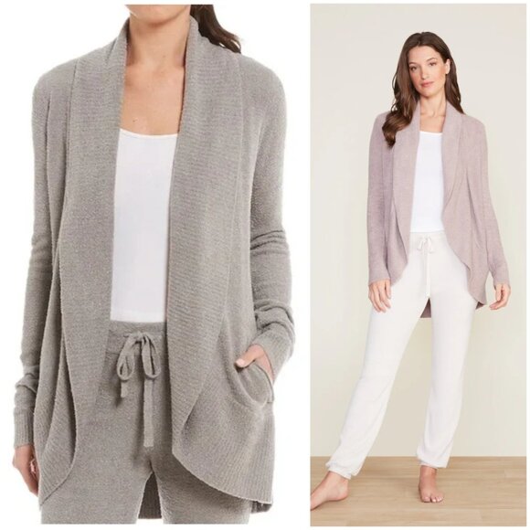 BAREFOOT DREAMS CozyChic Lite Circle Cardigan Lounge Boho size L - Picture 1 of 13